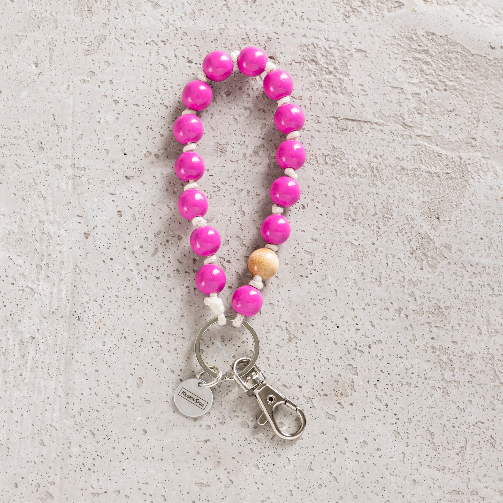 Kreativspur, Onlineshop, Pink, Marke, Hadykette, Massivholz, Schlüssel, Geschenk
