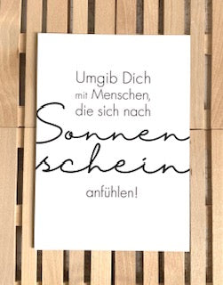 Postkarte, Kreativspur, Sonnenschein