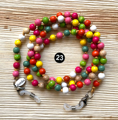 Brillenkette, Bunt, Holz, Kreativspur, Onlineshop
