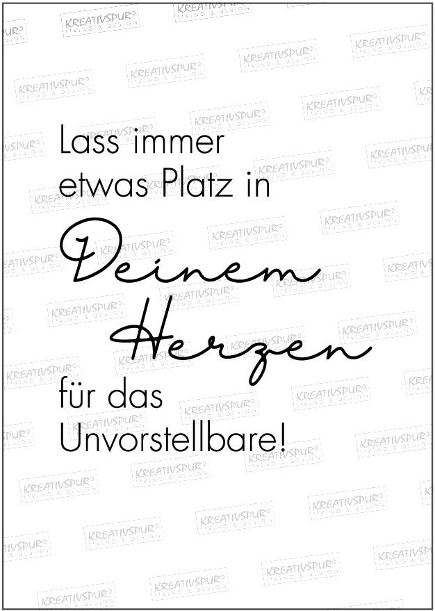 Kreativspur, Minimalistisches Poster