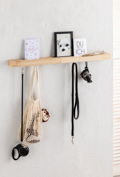 Ornungsboard, Flur, Diele, Eingang, Haus, Wohnung, Kreativspur, Onlineshop, Tierliebhaber, Tierfreund, Leine, Hundespielzeug, Wandleiste, Naturprodukt, Holz, Dekorieren, Wohnen, Einrichten, Hund, Katze, Interieur, Massivholz, Eichenholz